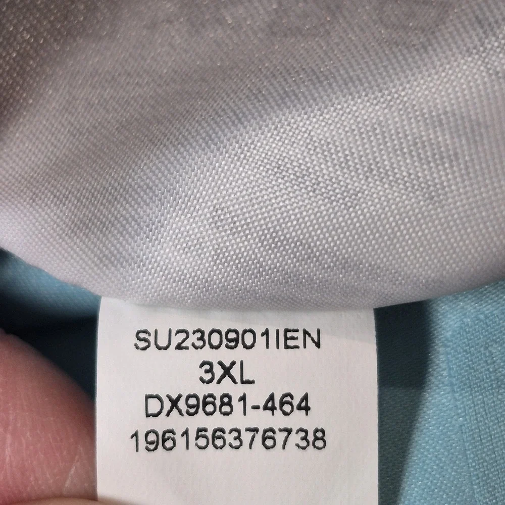 Nike Jordan Essentials Men's 3XL Blue 23 Monogram Camp Collar Button Up Shirt